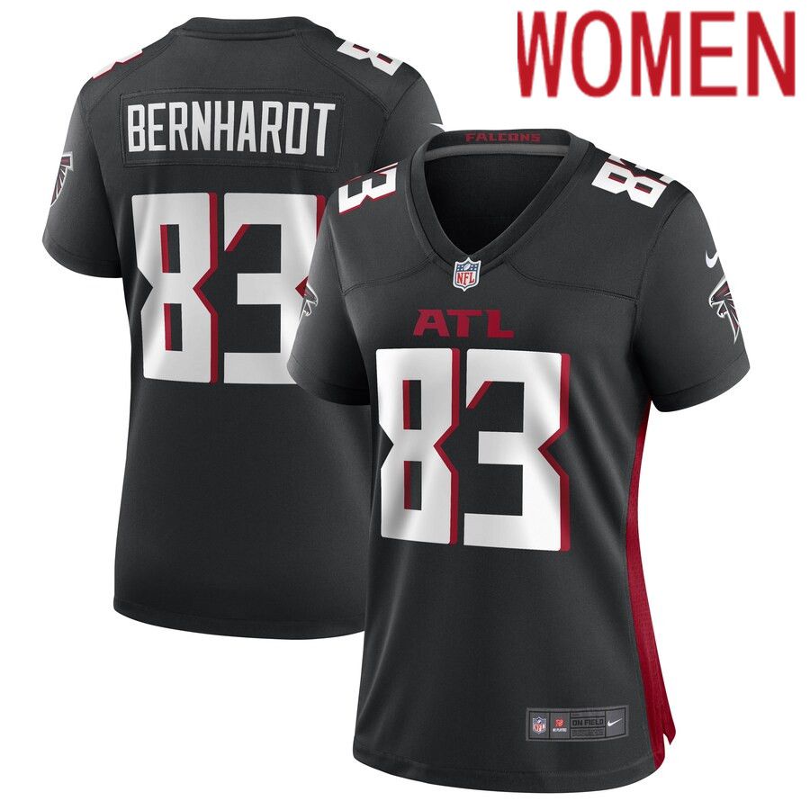 Women Atlanta Falcons 83 Jared Bernhardt Nike Black Game Player NFL Jersey